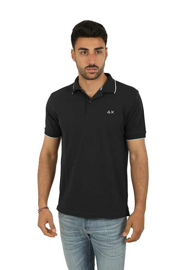 Maglia SUN68 Polo Blu Navy
