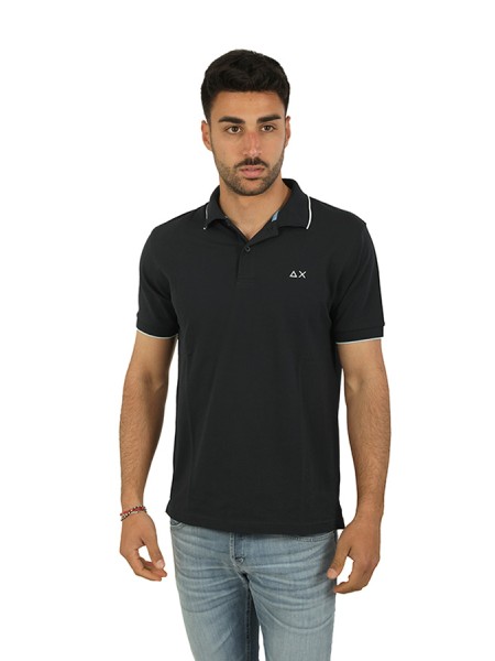 Maglia SUN68 Polo Blu Navy