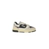 Sneakers Autry Clc Low in Pelle e Suede Bianca e Blue Space