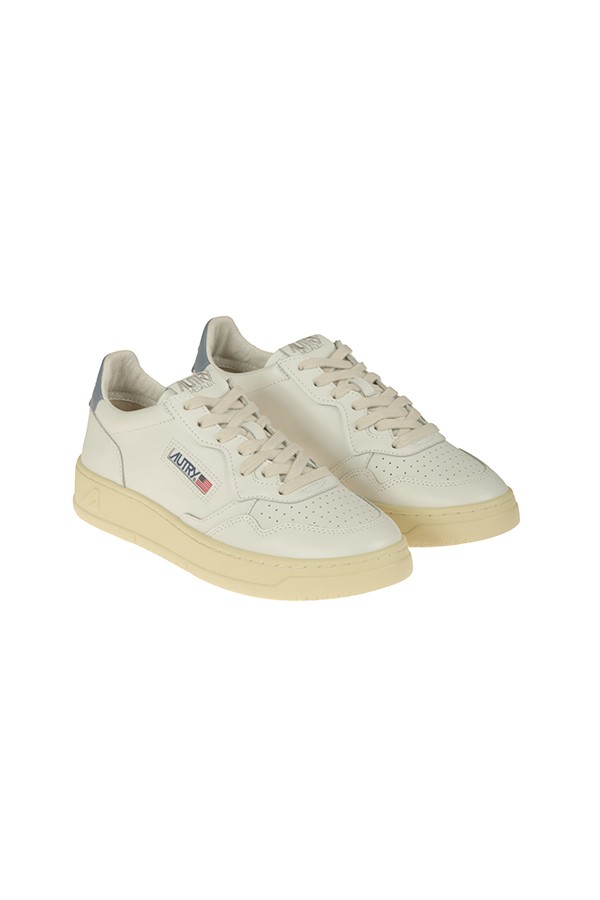 Sneakers Autry Dallas Low in Pelle Bianco/Tempesta