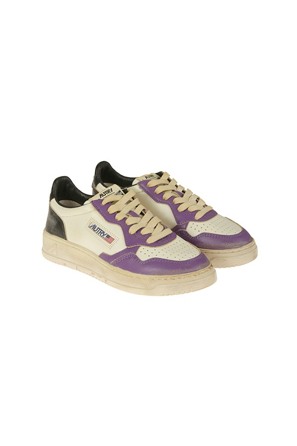 Sneaker Autry Medalist Low Super Vintage Bianco/Lilla/Nero