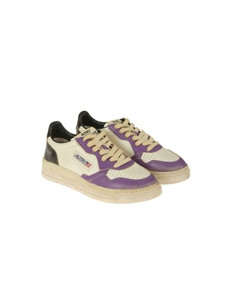 Sneaker Autry Medalist Low Super Vintage Bianco/Lilla/Nero