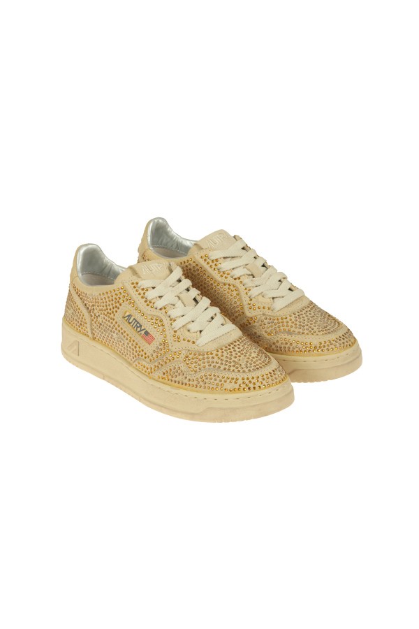 Calzature Sneakers Autry Medalist Low Crystal Beige