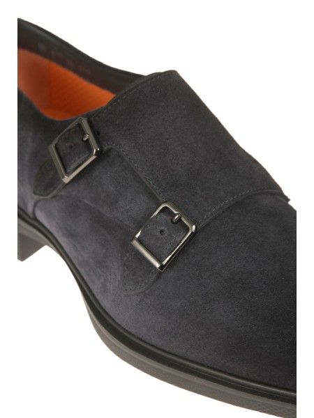 Scarpa Santoni Doppia Fibbia Blu