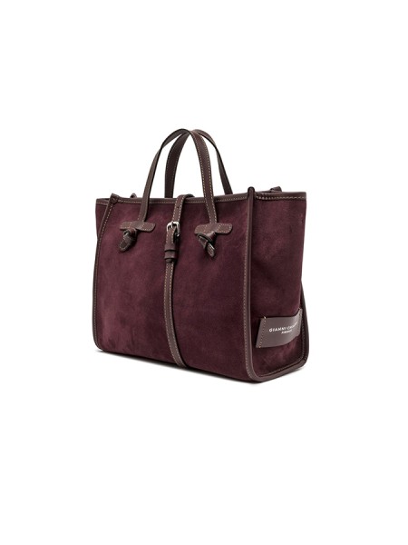 Accessori shopping miss marcella 32  in pelle scamosciata con finiture in pelle liscia