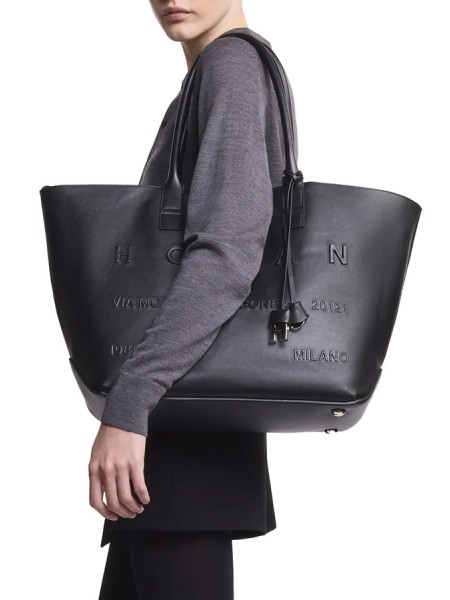 Borsa Hogan Shopping Media Nero