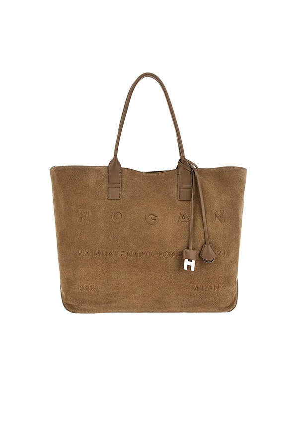 Borsa Hogan Shopping Script Media Beige