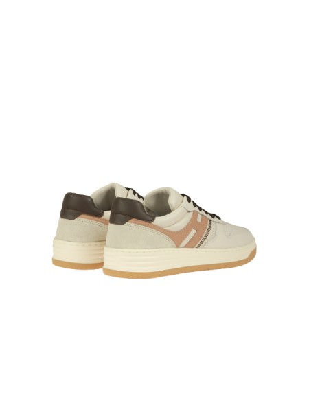 Calzature sneakers Avorio  tomaia in pelle liscia