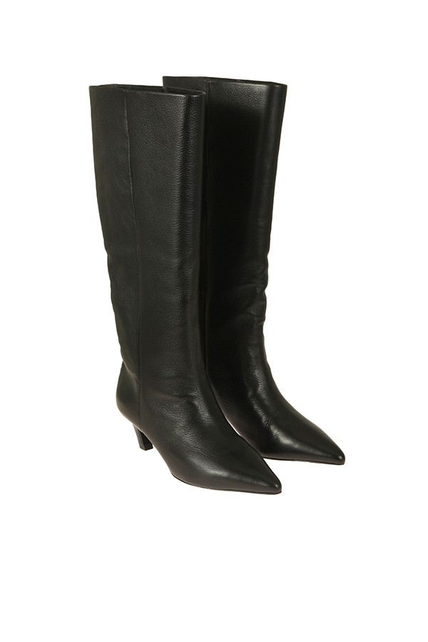 Calzature stivale in pelle tacco 5cm suola con antiscivolo