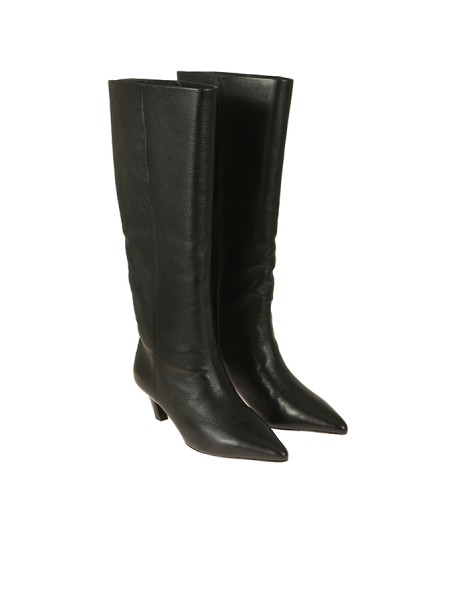 Calzature stivale in pelle tacco 5cm suola con antiscivolo