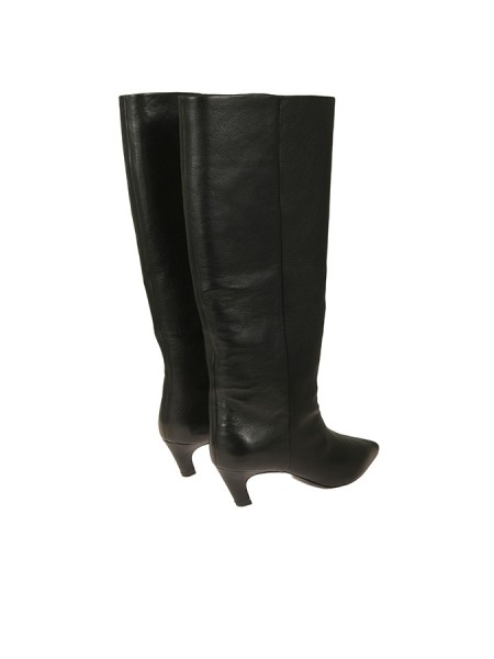 Calzature stivale in pelle tacco 5cm suola con antiscivolo