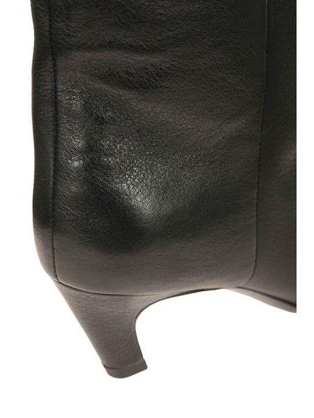 Calzature stivale in pelle tacco 5cm suola con antiscivolo