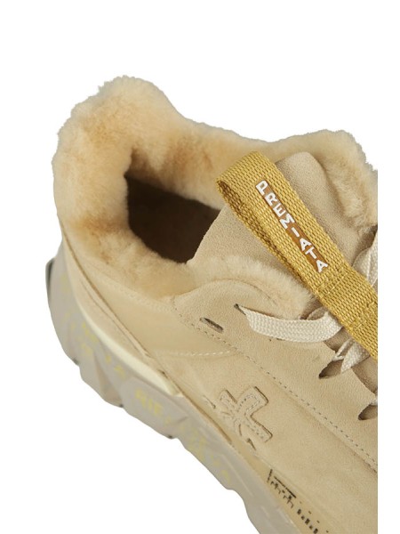 Sneakers Premiata Devind con Pelliccia Beige
