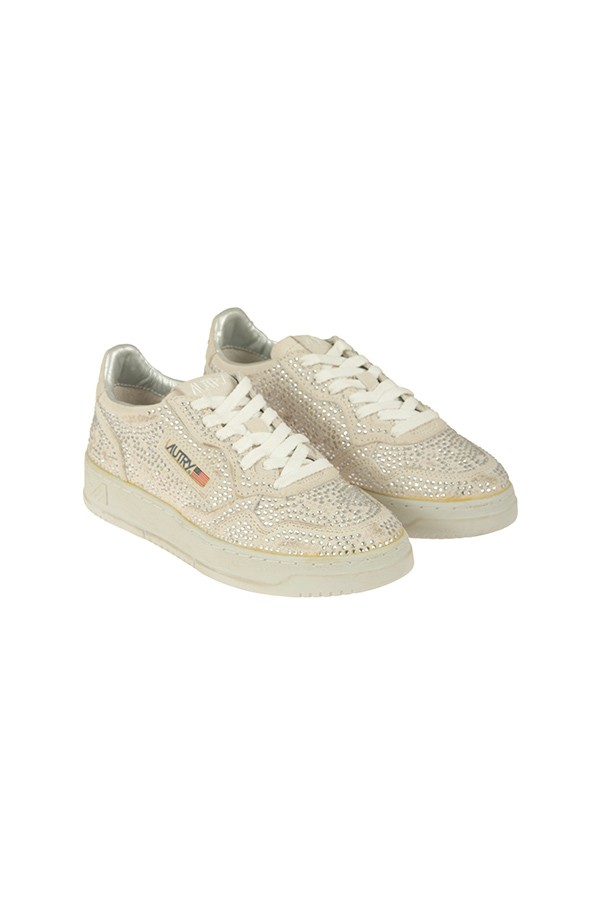 Sneakers Autry Medalist Low Crystal Bianco
