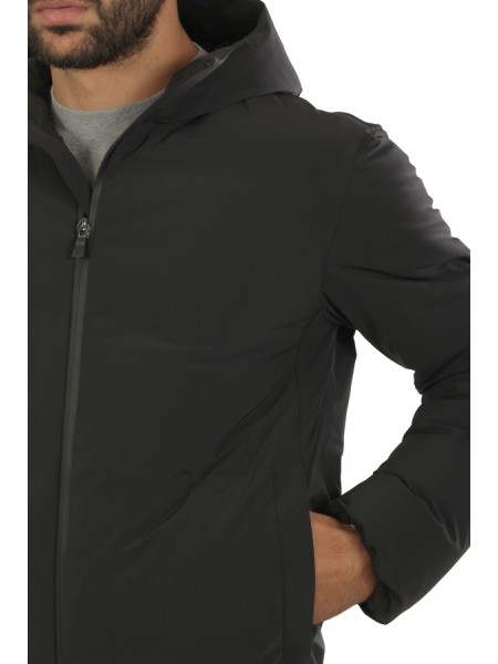 Abbigliamento piumino con cappuccio 89%poliammide 11%elastan