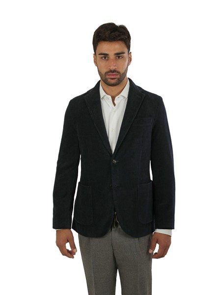 Giacca Circolo in Velluto Blu