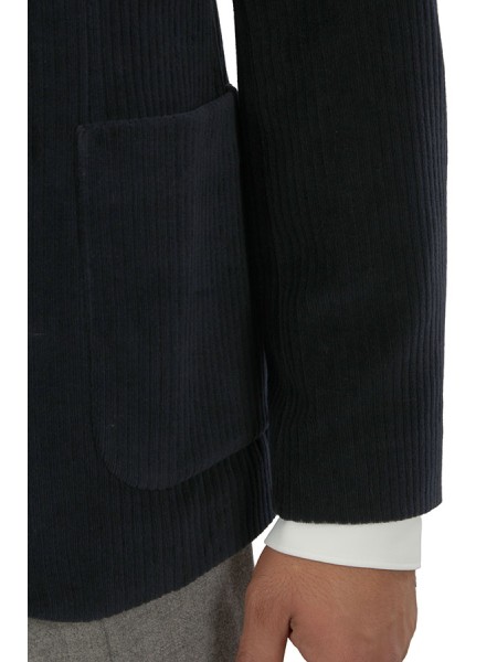 Giacca Circolo in Velluto Blu