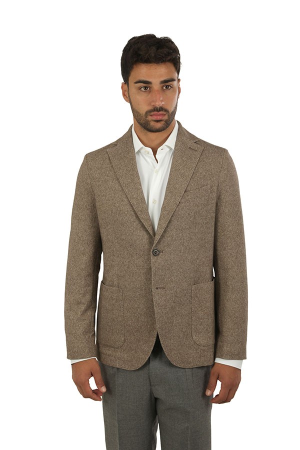 Giacca Circolo in Herringbone Moro