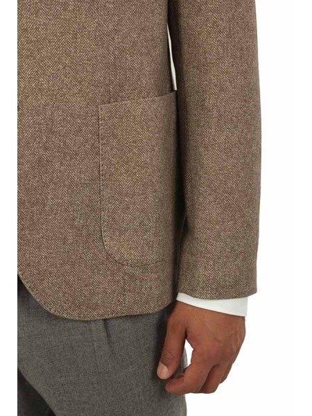 Giacca Circolo in Herringbone Moro