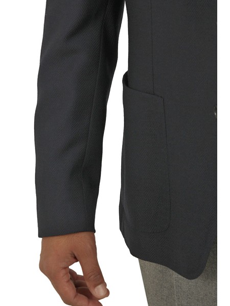 Giacca Tagliatore Blu Spigato