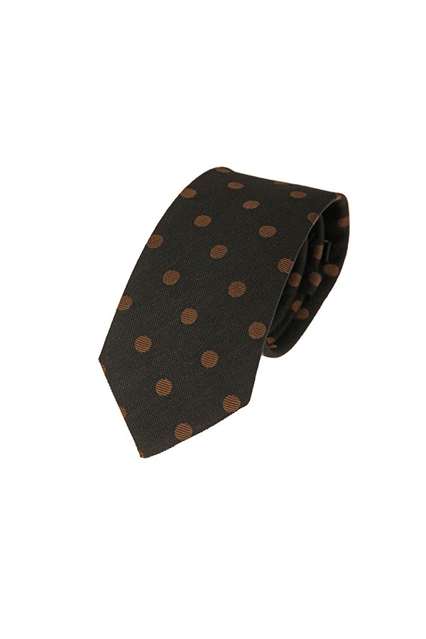 Cravatta Tagliatore Nero/Marrone