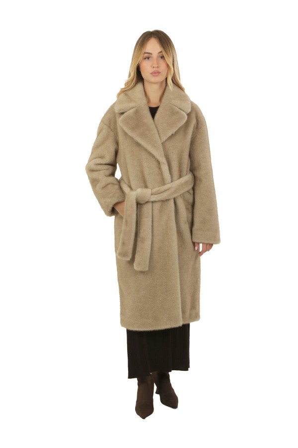 Cappotto Herno in Soft Faux Fur Chantilly