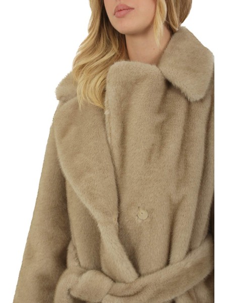 Cappotto Herno in Soft Faux Fur Chantilly