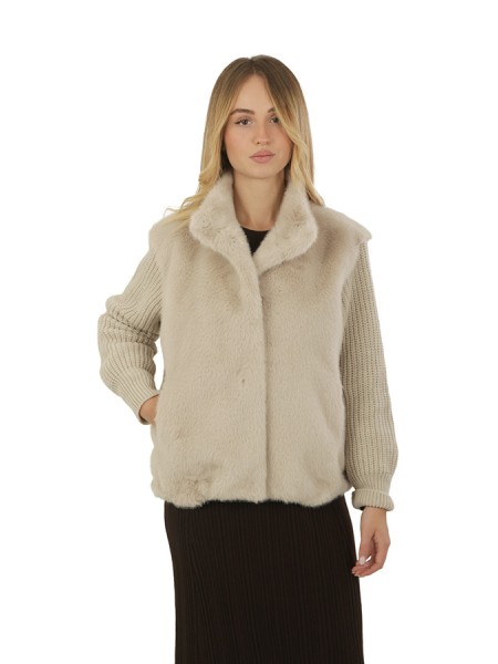 Giubbino Herno Resort in Faux Mink Fur Chantilly