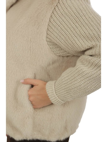 Abbigliamento ecofur effetto visone e maglia 100%pl 100%wo