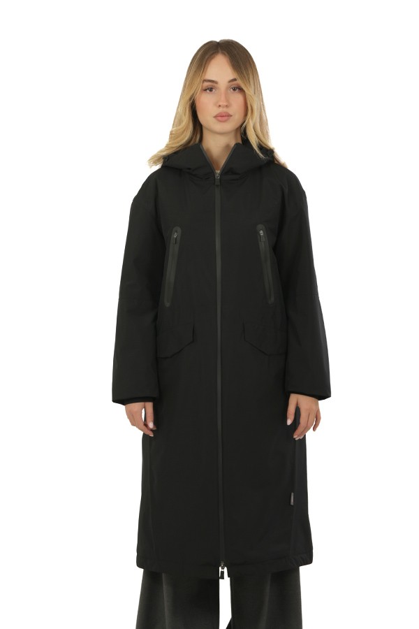 Piumino Herno Lungo in 2 Layer Windstopper Nero