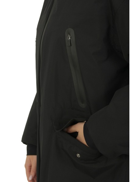 Piumino Herno Lungo in 2 Layer Windstopper Nero