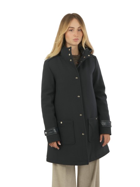 Giubbino Herno Parka in 2 Layer Scuba Blu Navy