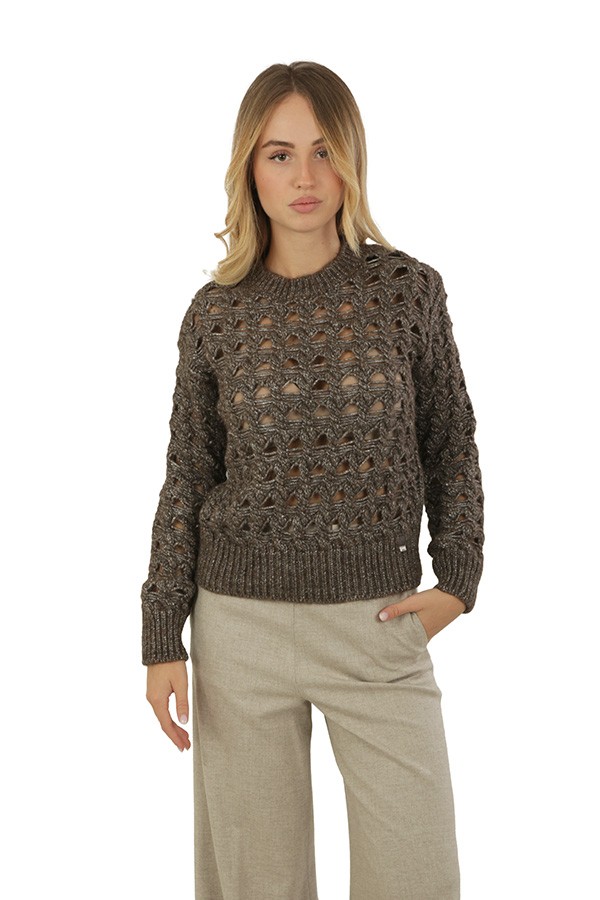 Maglia Herno Resort in Alpaca Woll Fondente