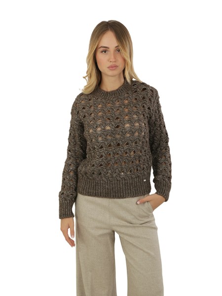 Maglia Herno Resort in Alpaca Woll Fondente