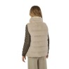 Gilet Herno in Lady Alternative Fur e Nylon Ultralight Chantilly