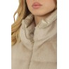 Gilet Herno in Lady Alternative Fur e Nylon Ultralight Chantilly