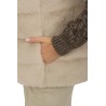 Gilet Herno in Lady Alternative Fur e Nylon Ultralight Chantilly