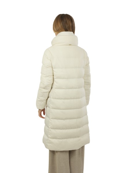 Piumino Herno Lungo In Cashmere e Seta Avorio