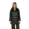 Piumino Herno A-Shape in Nylon Ultralight e Lady Alternative Fur Nero