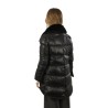 Piumino Herno A-Shape in Nylon Ultralight e Lady Alternative Fur Nero