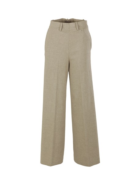 Pantalone Herno Resort in Melange Flannel Chantilly