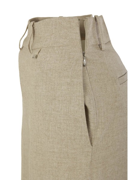 Pantalone Herno Resort in Melange Flannel Chantilly