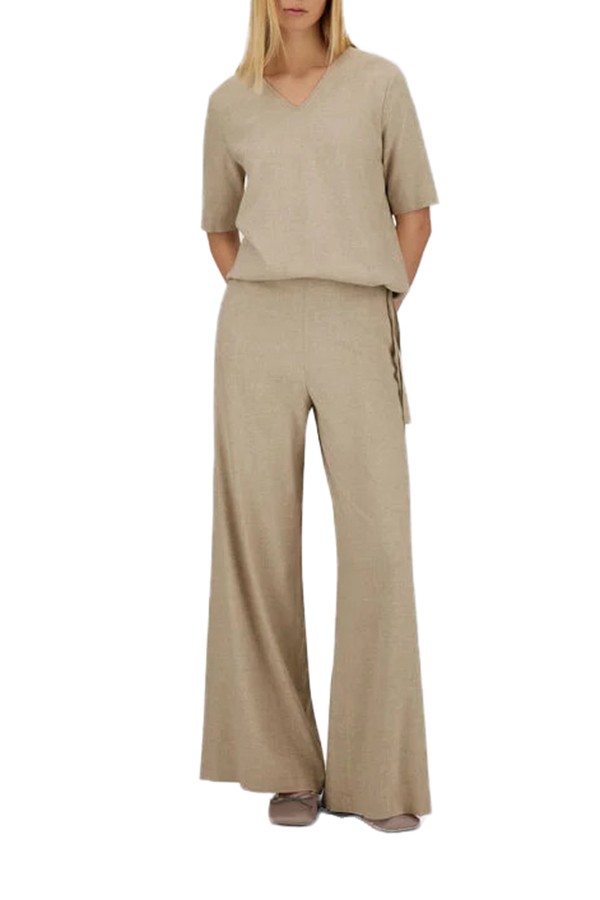 Pantalone Herno Resort in Melange Flannel Chantilly