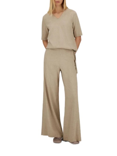 Pantalone Herno Resort in Melange Flannel Chantilly