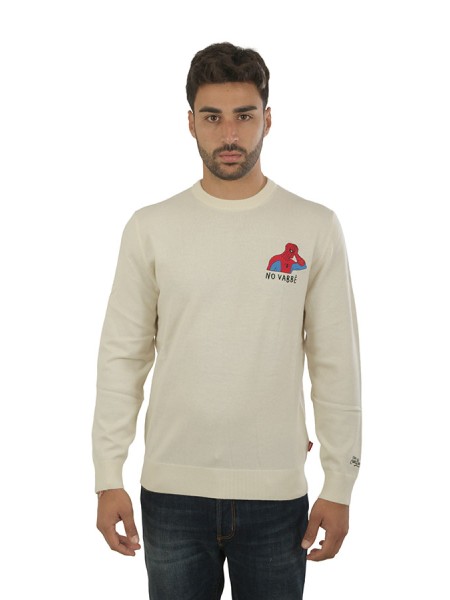 Maglia MC2 con Ricamo Spiderman No Vabbè Latte