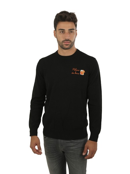 Maglia MC2 Ricamo Milano da Bere Nero
