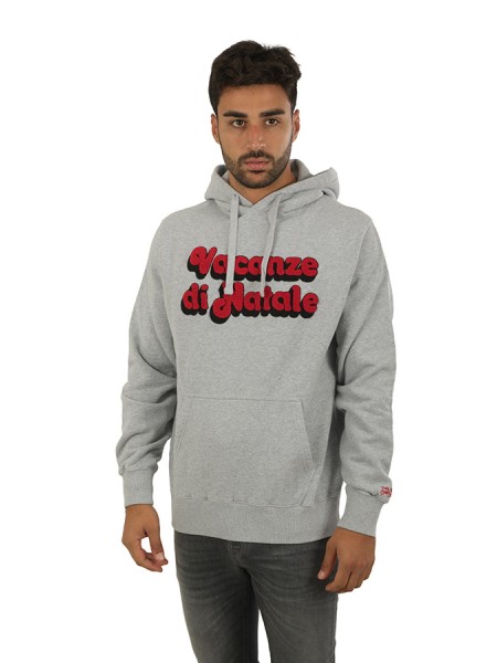 Felpa MC2 con Cappuccio Vacanze di Natale Grigio Chiaro