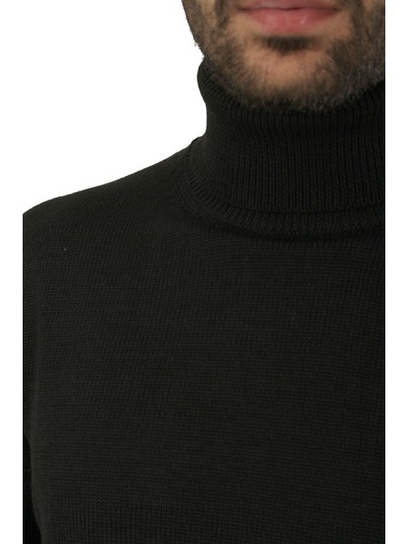 Maglia Roberto Collina Dolcevita Nero