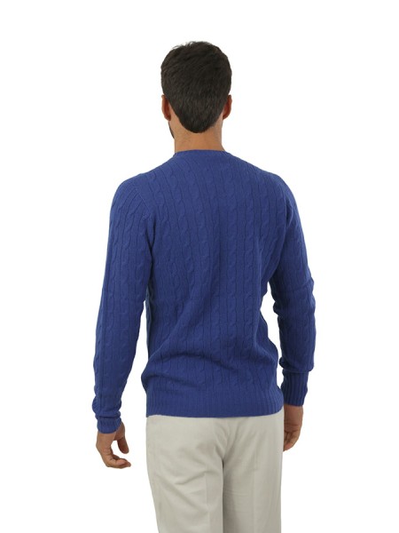 Maglia Girocollo Drumohr Azzurro