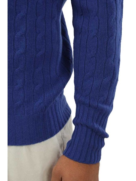 Maglia Girocollo Drumohr Azzurro